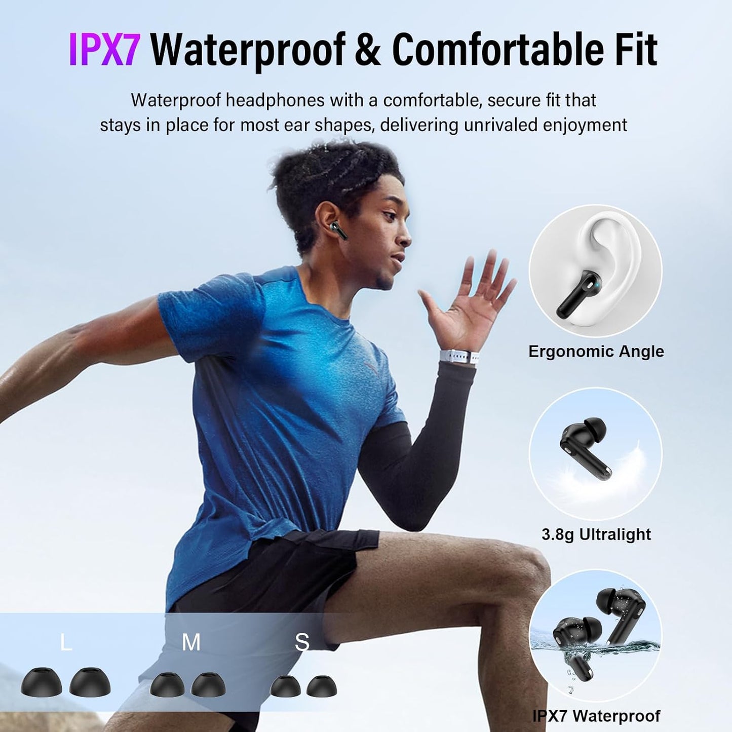 auriculares IPX7 con 5